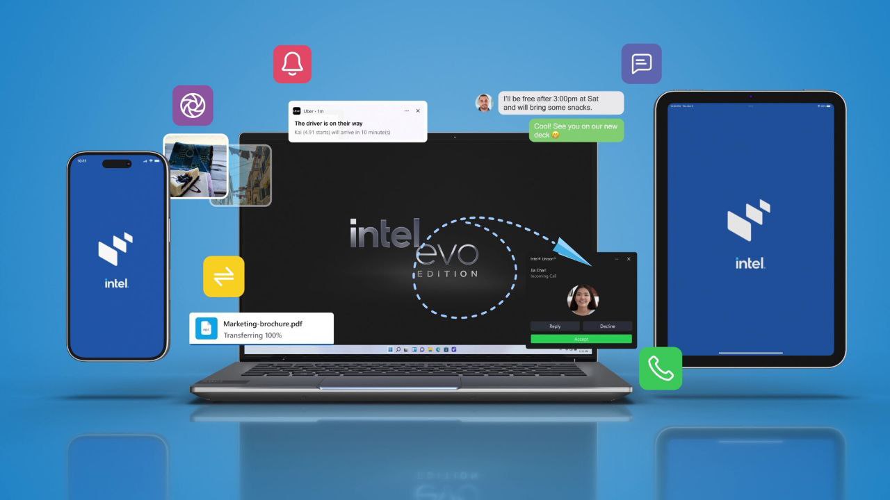 انتقال فایل بین گوشی و کامپیوتر بدون کابل با استفاده از Intel Unison